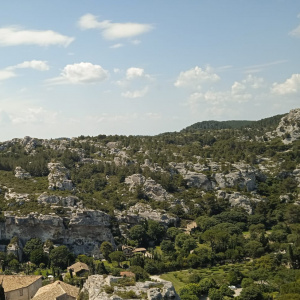 Vue des Alpilles - sommet du château des Baux-de-Provence